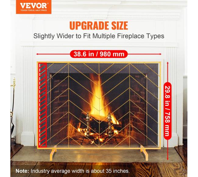 Vieno panelio židinio ekranas iš tvirto tinklo1