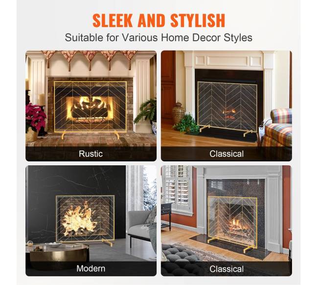 Vieno panelio židinio ekranas iš tvirto tinklo2