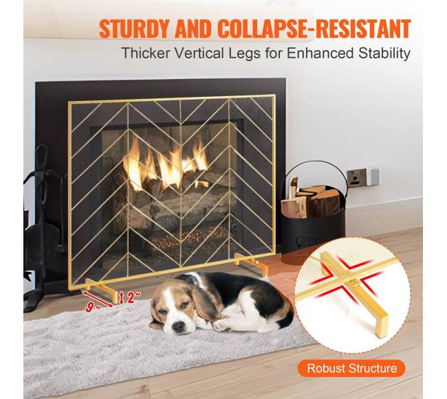 Vieno panelio židinio ekranas iš tvirto tinklo4