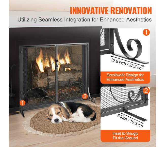 židinio ekranas su durelėmis ir tinkleliu4