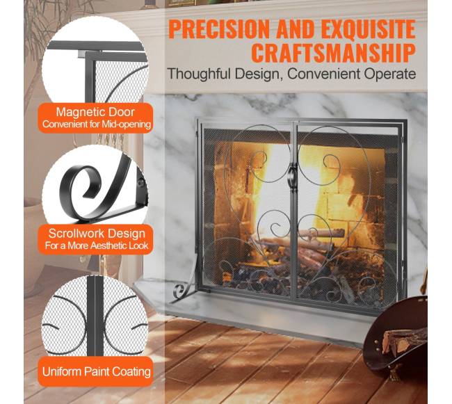 židinio ekranas su durelėmis ir tinkleliu5