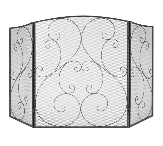 ugniasienės ekranas 3 dalių, tvirtas metalinis tinklas9