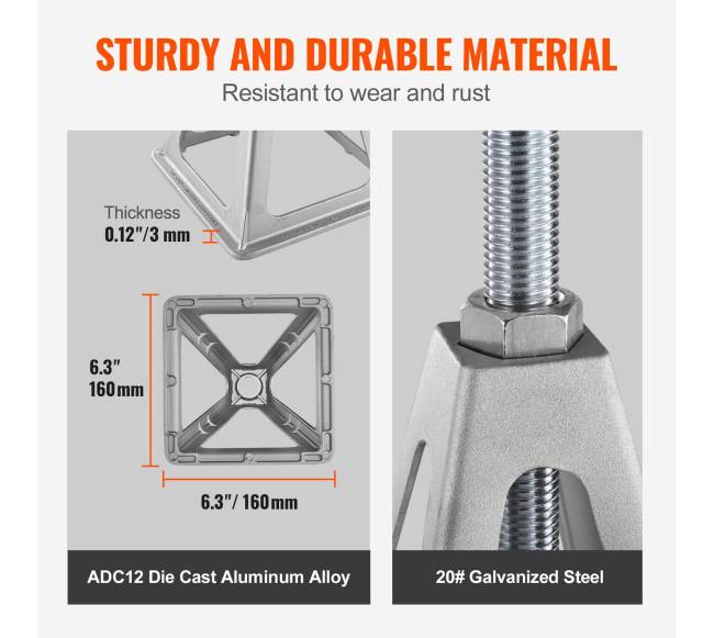 RV stabilizavimo domkratai, 4 vnt aliuminio4