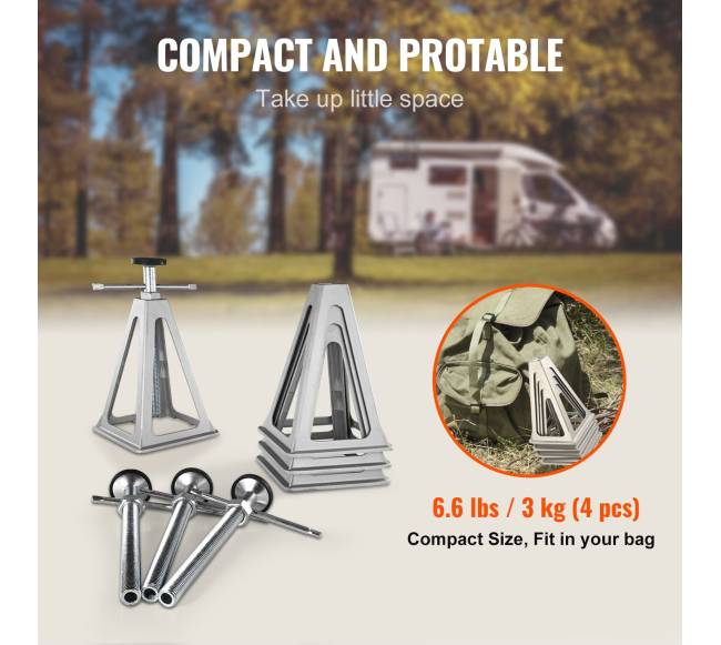 RV stabilizavimo domkratai, 4 vnt aliuminio5