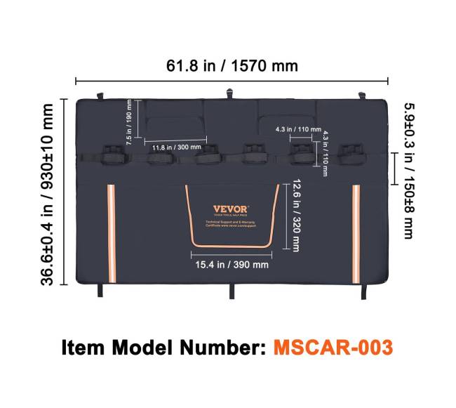 Dviračių laikymo uždangalas pikapui, 62 col.6