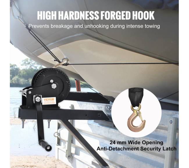 Rankinis gervė 725 kg su diržu ir skriemuliu3