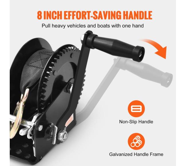 Rankinis gervė 725 kg su diržu ir skriemuliu4