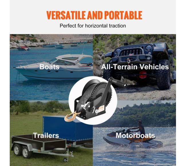 Rankinis gervė 725 kg su diržu ir skriemuliu5