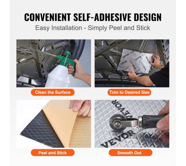 Automobilio garso izoliacijos kilimėlis, 1.3mm3