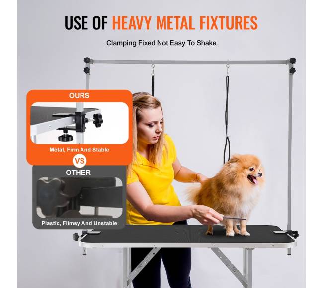 Šunų kirpimo stalas su dviem laikikliais2