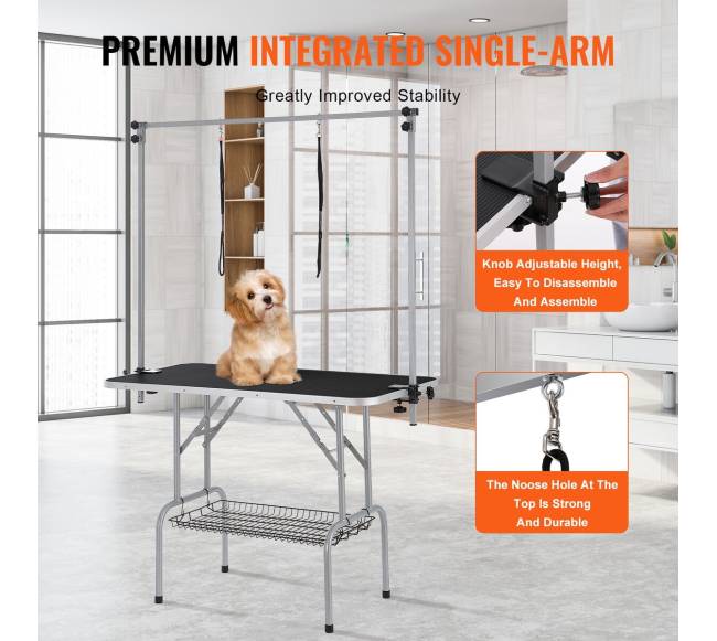 Šunų kirpimo stalas su dviem laikikliais3