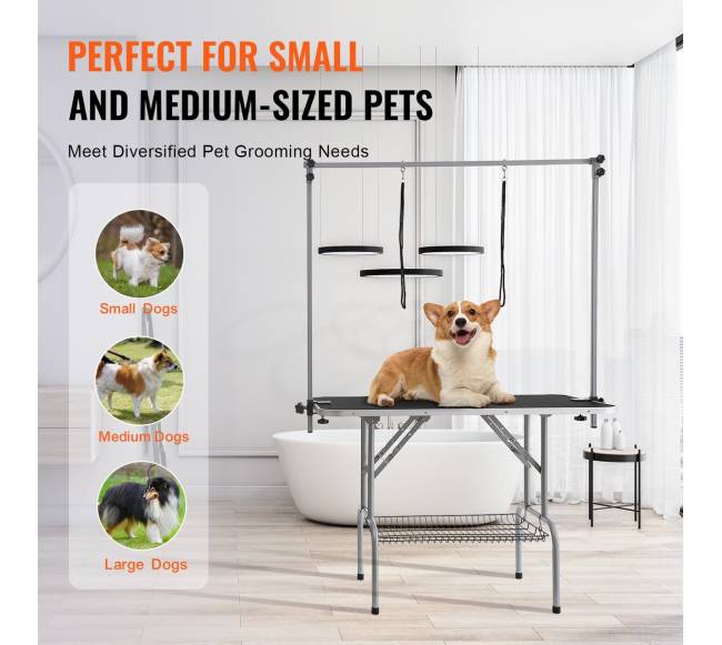 Šunų kirpimo stalas su dviem laikikliais5
