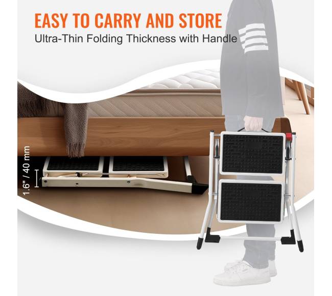 Dviejų pakopų kopėčios, 150 kg talpa3