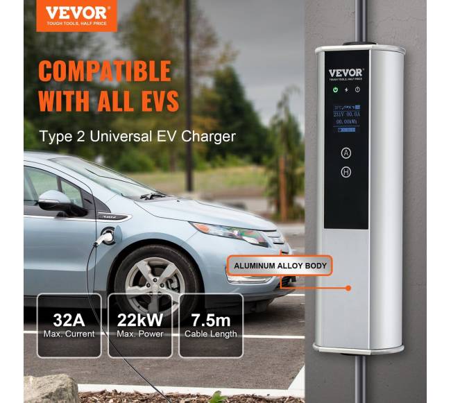 Nešiojamas EV įkroviklis, 7.5 m, 32A1