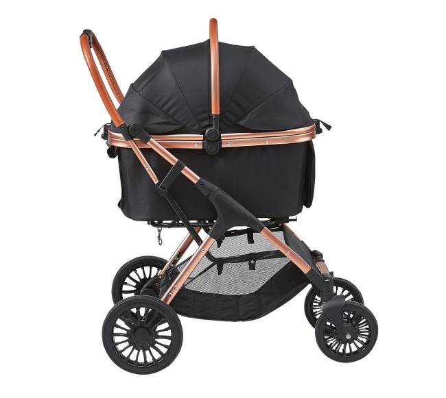 Šunų vežimėlis su keturiais ratais ir stabdžiais8