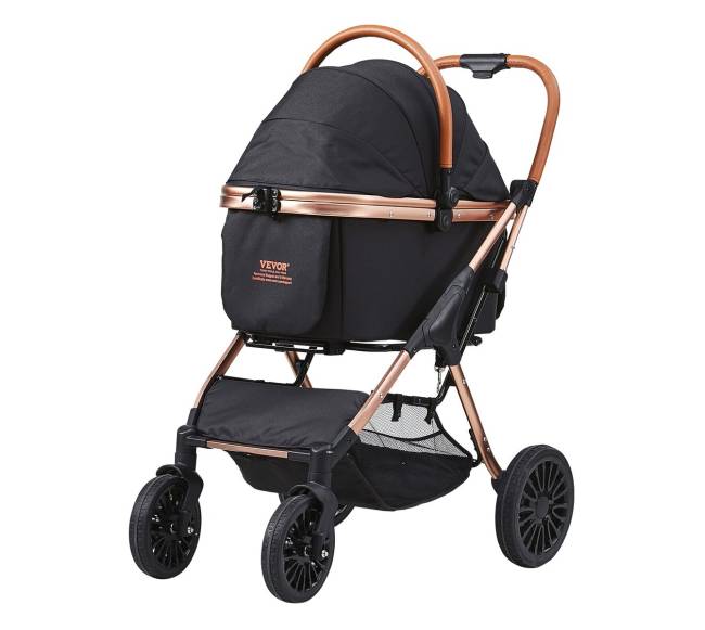 Šunų vežimėlis su keturiais ratais ir stabdžiais10