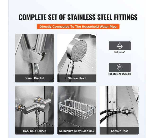 Nerūdijančio plieno šunų maudymo stotelė5