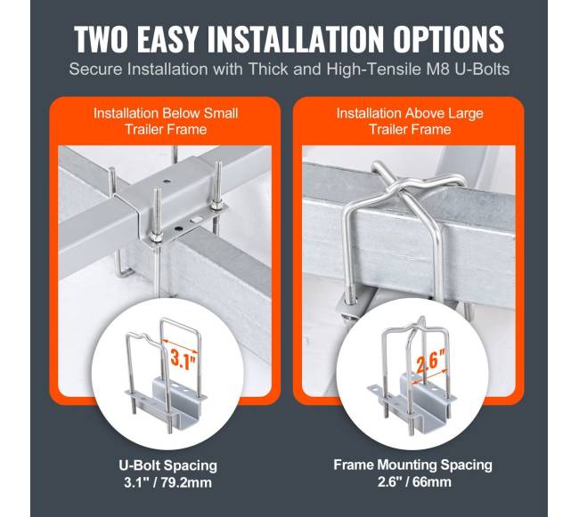 Valties priekabos gidai, reguliuojami 52 cm2