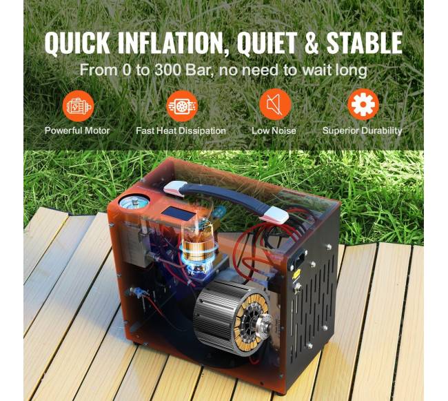 nešiojamas pcp kompresorius, 4500 psi2