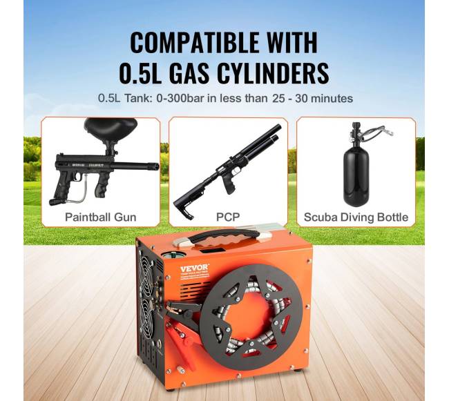 nešiojamas pcp kompresorius, 4500 psi4