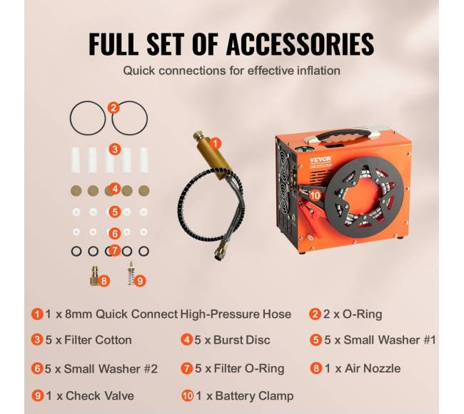 nešiojamas pcp kompresorius, 4500 psi5