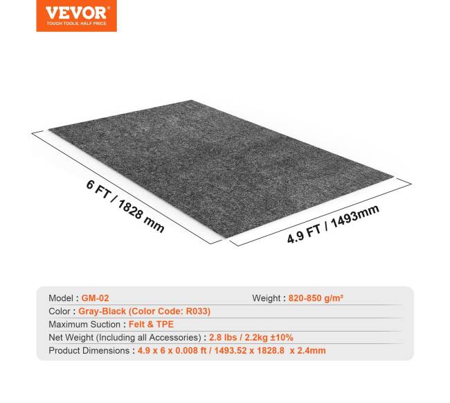 Atsparus vandeniui garažo grindų kilimėlis po automobiliu6