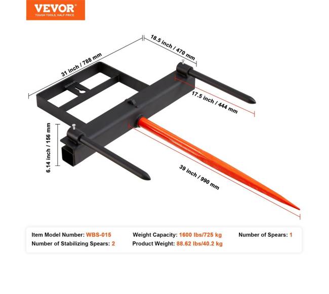 Šieno šakė 99 cm traktoriui6