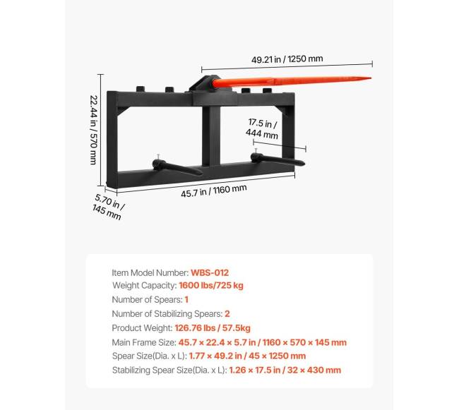 49 cm šieno šakė su krautuvu6
