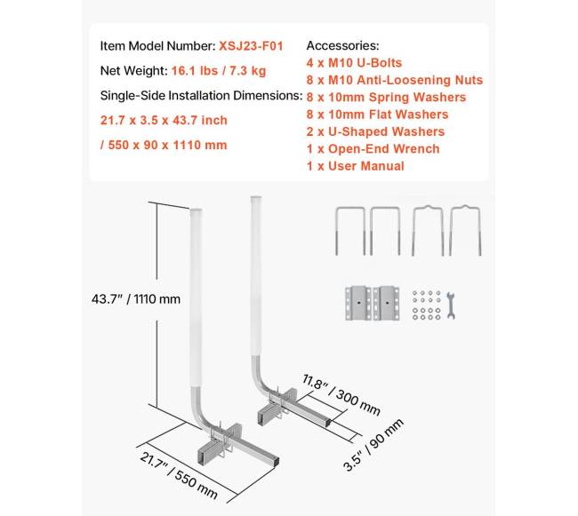 Laivo priekabos vedikliai 1.1m6
