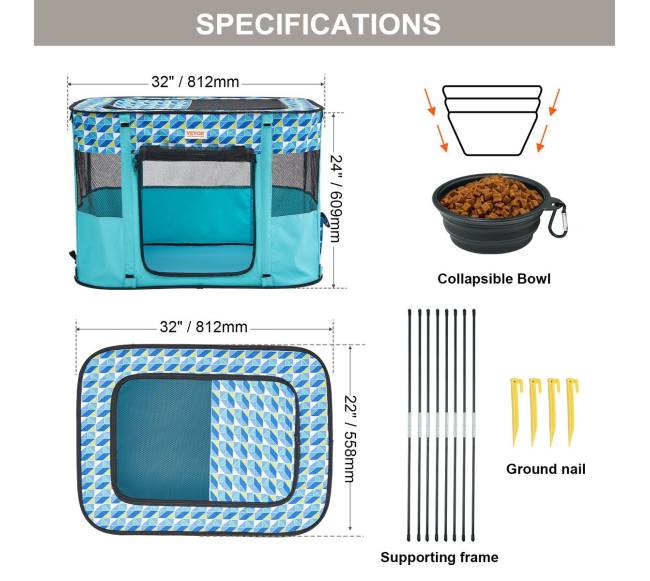 Sulankstoma gyvūnų aptvara, nešiojama6