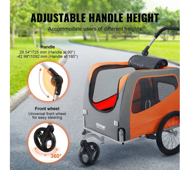 Šunų dviračio priekaba, iki 30 kg2