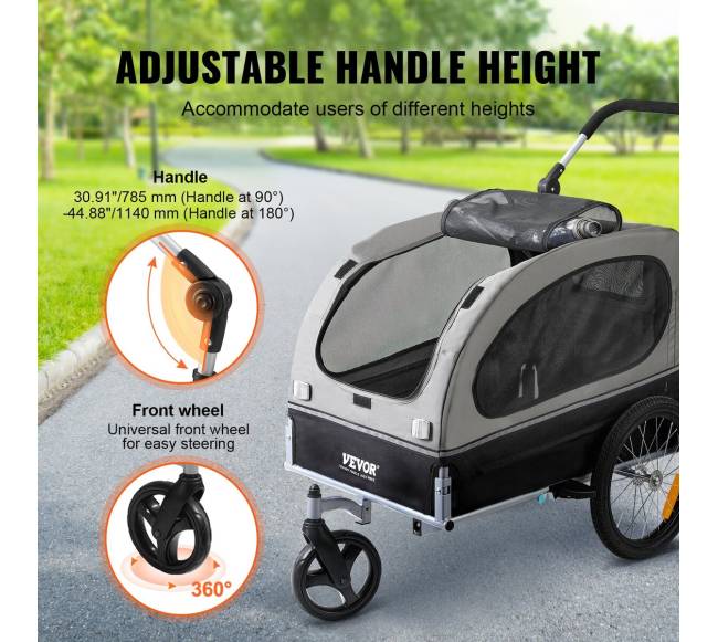 Šunų dviračio priekaba, palaiko iki 40 kg2