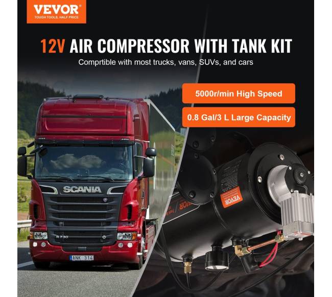 12V oro kompresorius su 3 L baku1
