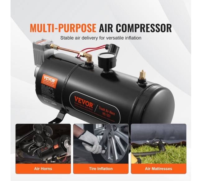 12V oro kompresorius su 3 L baku3