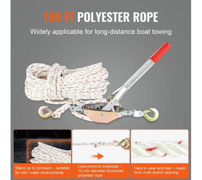 Virvės traukiklis 750 kg su 30 m virve2