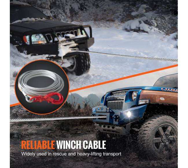 Cinkuoto plieno gervės lynas 9,5 mm x 30,5 m5