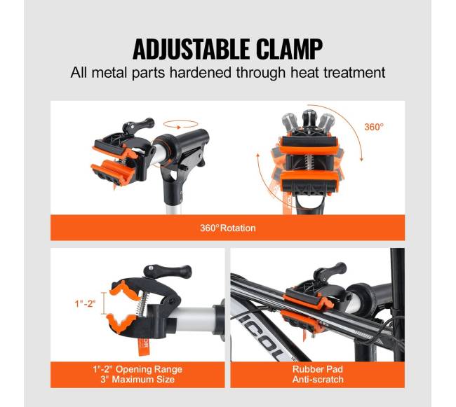 Dviračių remonto stovas su teleskopine ranka3