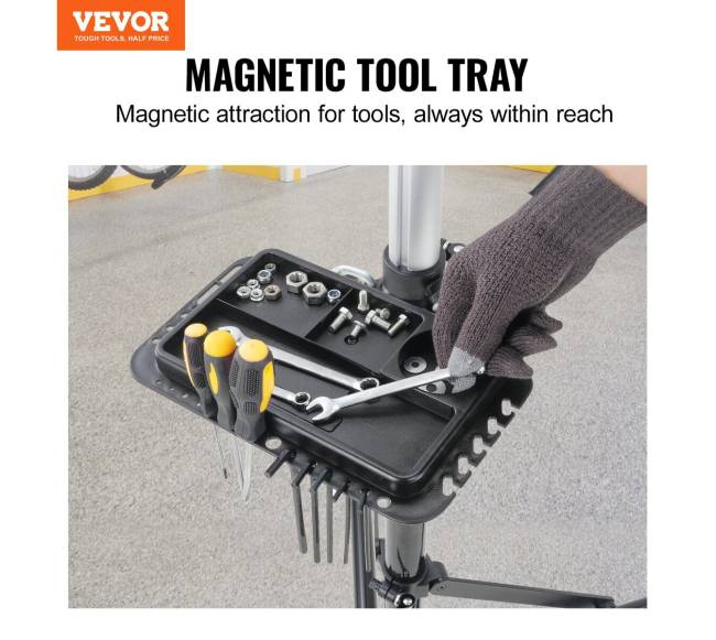 Dviračių remonto stovas su teleskopine ranka6