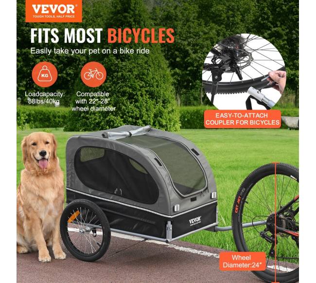 Šuns dviračio priekaba iki 40 kg1