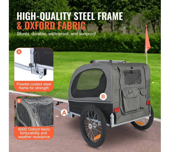 Šuns dviračio priekaba iki 40 kg2