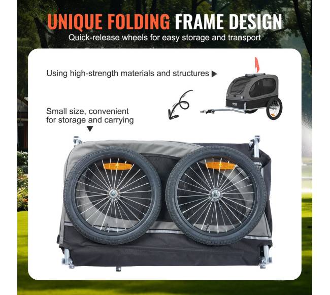 Šuns dviračio priekaba iki 40 kg5