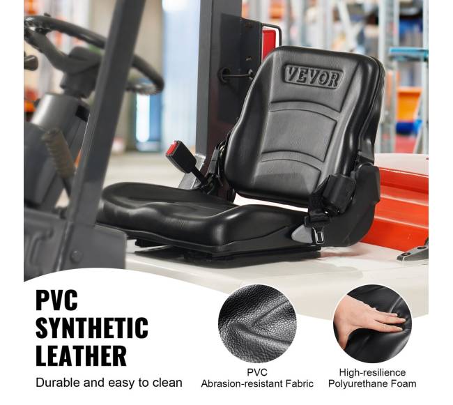 Universalus šakinio krautuvo sėdynė su reguliuojama nugaros atrama4