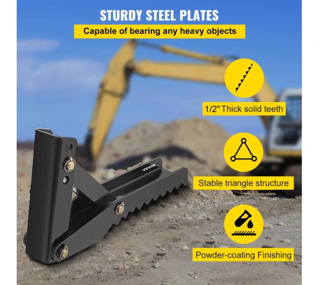 Reguliuojami ekskavatoriaus suspaudimo antgaliai 91 cm3