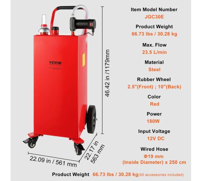 113 litrų degalų vežimėlis su 180W pompa5