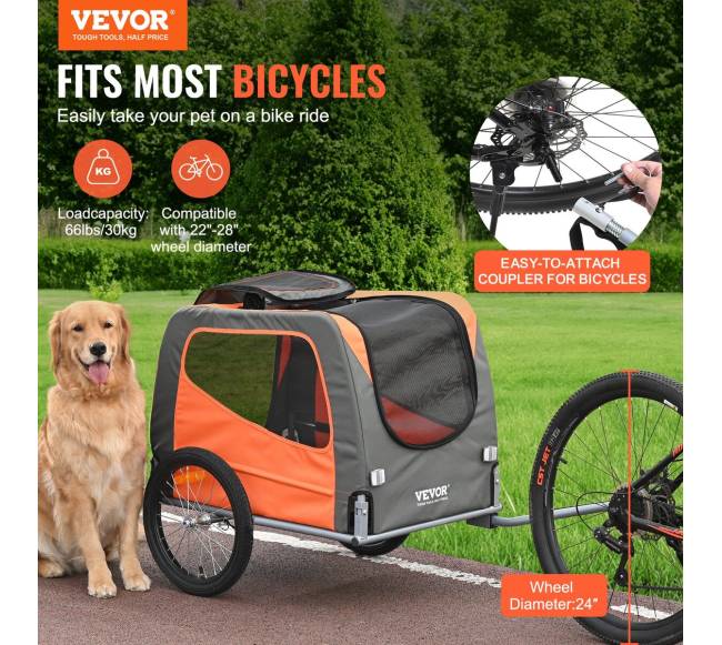 Šunų dviračio priekaba iki 30 kg1