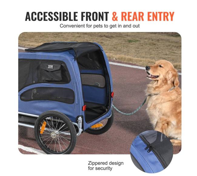 Šuns vežimėlis dviračiui iki 45 kg4