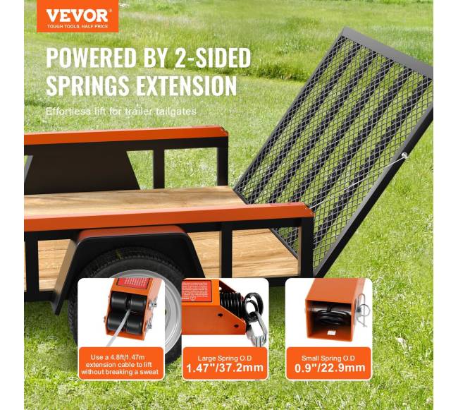 Dviejų pusių priekabos uodegos kėlimo pagalbinė priemonė1