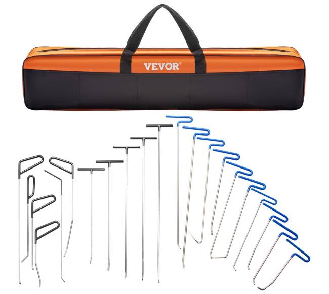 21 dalių nerūdijančio plieno įlenkimų šalinimo rinkinys0