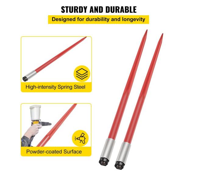 Šienų smaigai su tvirtinimu traktoriams 125 cm2