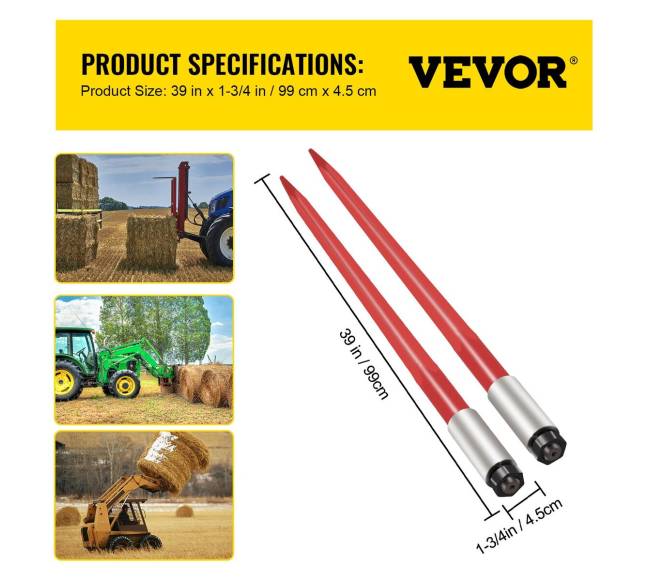 Šieno smaigai pora, 39 cm iki 1360 kg6